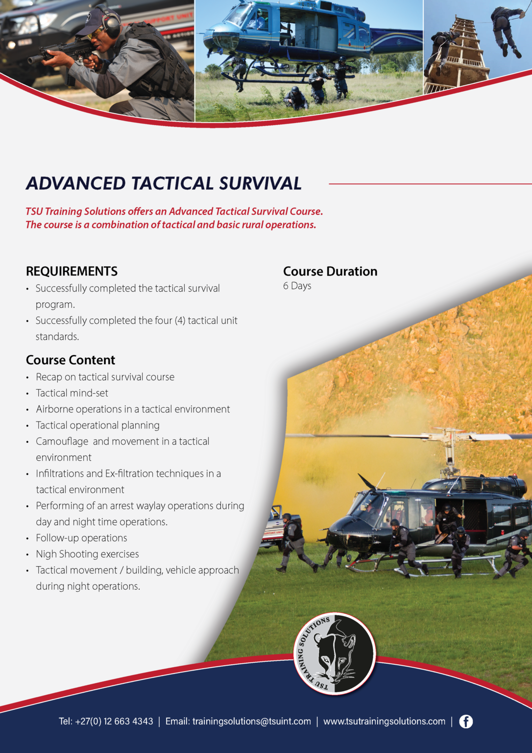 Advanced Tactical Survival – TSU Training Solutions
